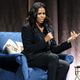 Former First Lady Michelle Obama discusses her new book “Becoming” at Capital One Arena on November 17, 2018, in Washington, DC.